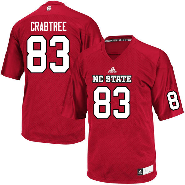 Men #83 Josh Crabtree NC State Wolfpack College Football Jerseys Sale-Red - Click Image to Close